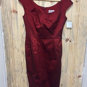 Joseph Ribkoff Deep Red Midi Dress